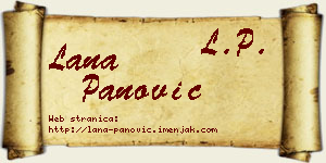 Lana Panović vizit kartica